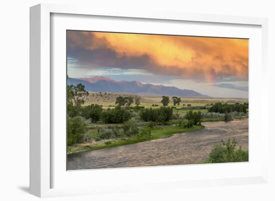 Incredible Stormy Light on the Madison River at Sunset Near Ennis, Montana, USA-Chuck Haney-Framed Photographic Print