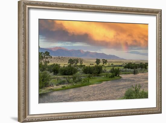 Incredible Stormy Light on the Madison River at Sunset Near Ennis, Montana, USA-Chuck Haney-Framed Photographic Print