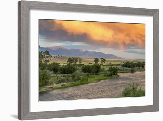Incredible Stormy Light on the Madison River at Sunset Near Ennis, Montana, USA-Chuck Haney-Framed Photographic Print