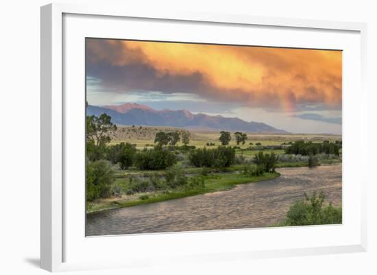 Incredible Stormy Light on the Madison River at Sunset Near Ennis, Montana, USA-Chuck Haney-Framed Photographic Print