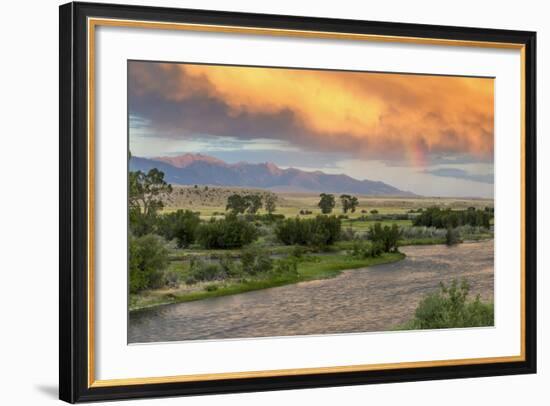 Incredible Stormy Light on the Madison River at Sunset Near Ennis, Montana, USA-Chuck Haney-Framed Photographic Print