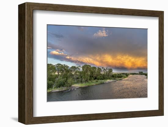 Incredible Stormy Light on the Madison River at Sunset Near Ennis, Montana, USA-Chuck Haney-Framed Photographic Print