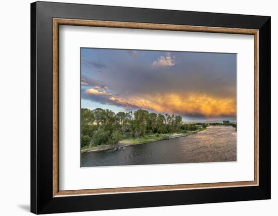 Incredible Stormy Light on the Madison River at Sunset Near Ennis, Montana, USA-Chuck Haney-Framed Photographic Print