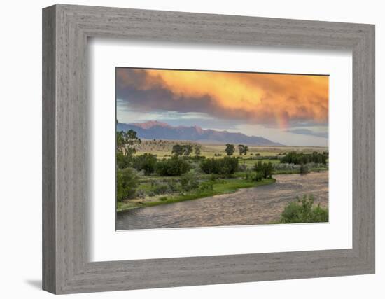 Incredible Stormy Light on the Madison River at Sunset Near Ennis, Montana, USA-Chuck Haney-Framed Photographic Print