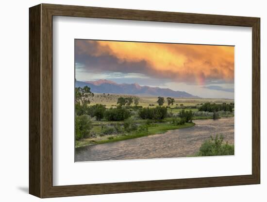 Incredible Stormy Light on the Madison River at Sunset Near Ennis, Montana, USA-Chuck Haney-Framed Photographic Print