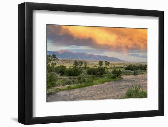 Incredible Stormy Light on the Madison River at Sunset Near Ennis, Montana, USA-Chuck Haney-Framed Photographic Print