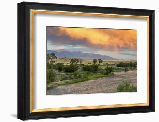 Incredible Stormy Light on the Madison River at Sunset Near Ennis, Montana, USA-Chuck Haney-Framed Photographic Print