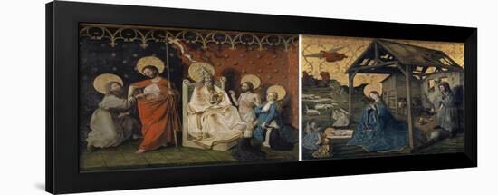 Incredulity of St Thomas and Christ and the Virgin Interceding with God the Father and the Nativity-Konrad Witz-Framed Giclee Print