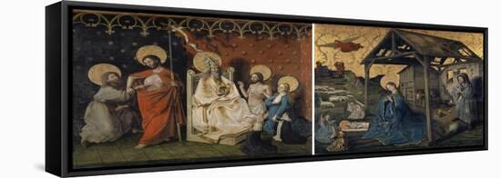 Incredulity of St Thomas and Christ and the Virgin Interceding with God the Father and the Nativity-Konrad Witz-Framed Premier Image Canvas