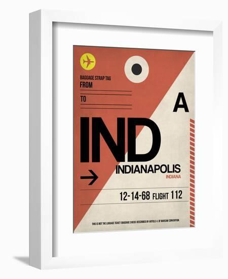 IND Indianapolis Luggage Tag 1-NaxArt-Framed Art Print
