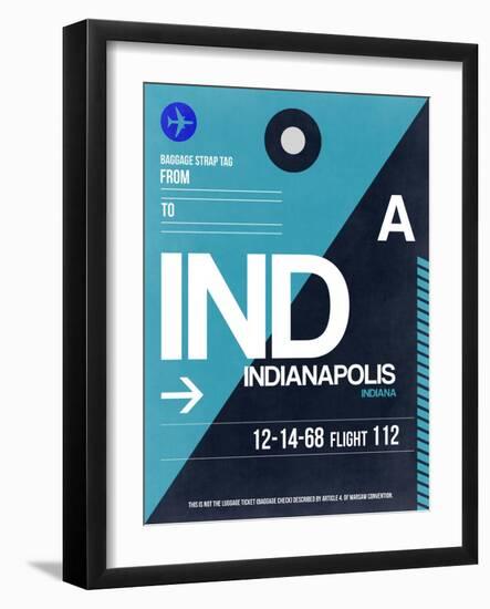 IND Indianapolis Luggage Tag 2-NaxArt-Framed Art Print