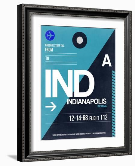 IND Indianapolis Luggage Tag 2-NaxArt-Framed Art Print