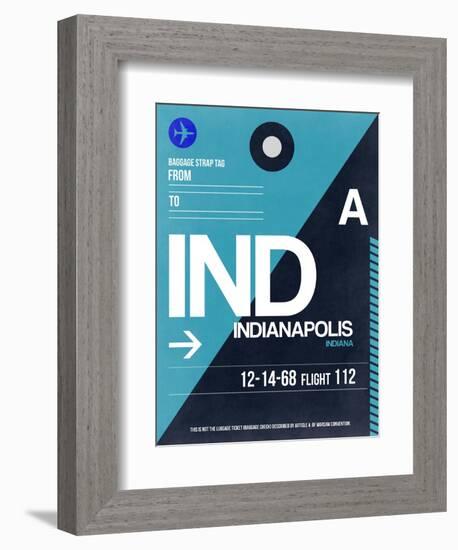 IND Indianapolis Luggage Tag 2-NaxArt-Framed Premium Giclee Print