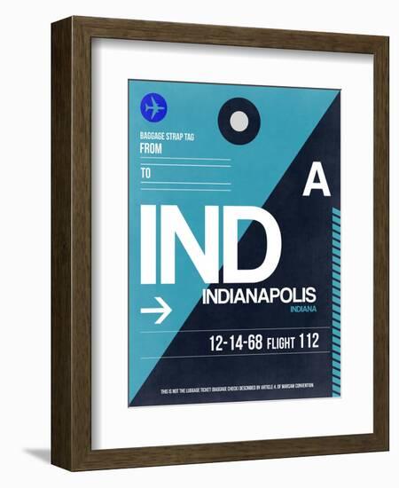 IND Indianapolis Luggage Tag 2-NaxArt-Framed Premium Giclee Print