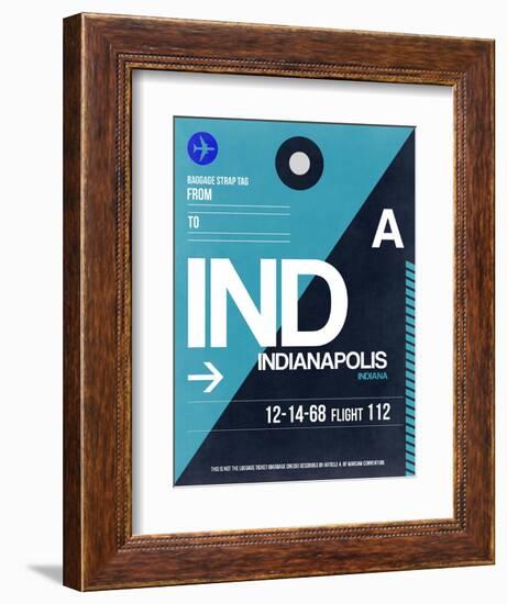 IND Indianapolis Luggage Tag 2-NaxArt-Framed Premium Giclee Print