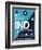 IND Indianapolis Luggage Tag 2-NaxArt-Framed Premium Giclee Print