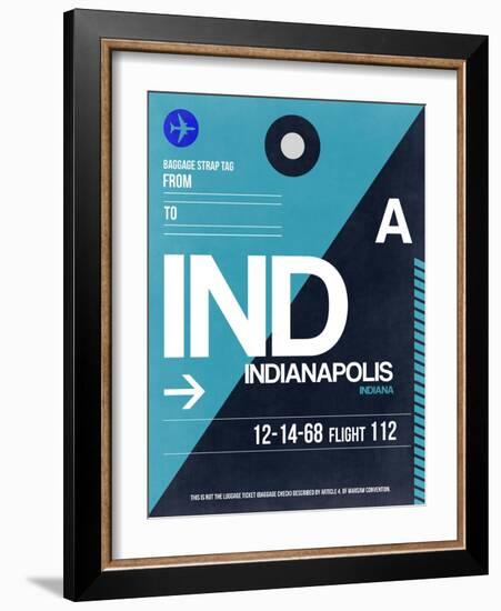 IND Indianapolis Luggage Tag 2-NaxArt-Framed Art Print