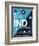 IND Indianapolis Luggage Tag 2-NaxArt-Framed Art Print