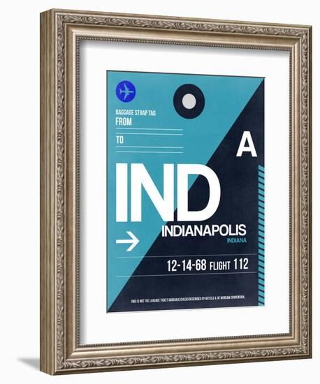 IND Indianapolis Luggage Tag 2-NaxArt-Framed Art Print