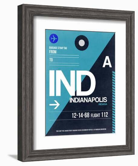 IND Indianapolis Luggage Tag 2-NaxArt-Framed Art Print