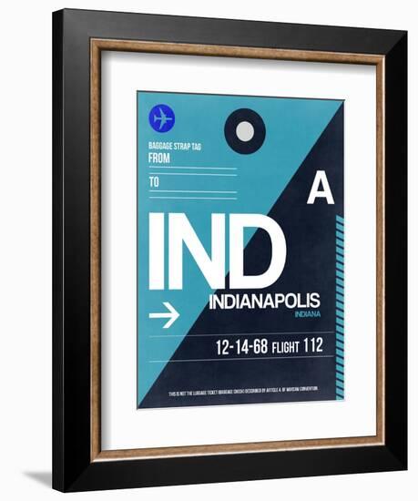 IND Indianapolis Luggage Tag 2-NaxArt-Framed Art Print