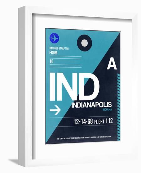 IND Indianapolis Luggage Tag 2-NaxArt-Framed Art Print