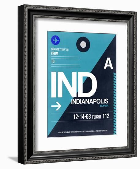 IND Indianapolis Luggage Tag 2-NaxArt-Framed Art Print
