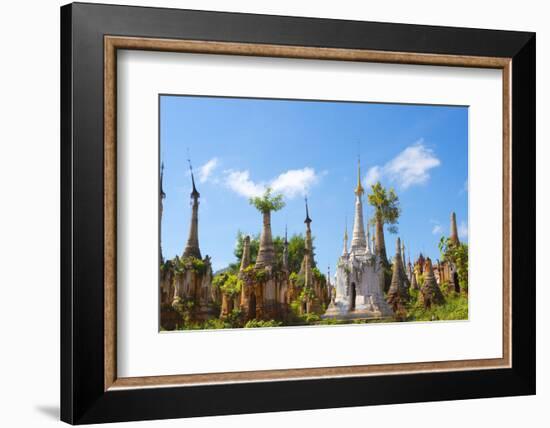 Indein Stupa Complex, Inle Lake, Myanmar-Keren Su-Framed Photographic Print