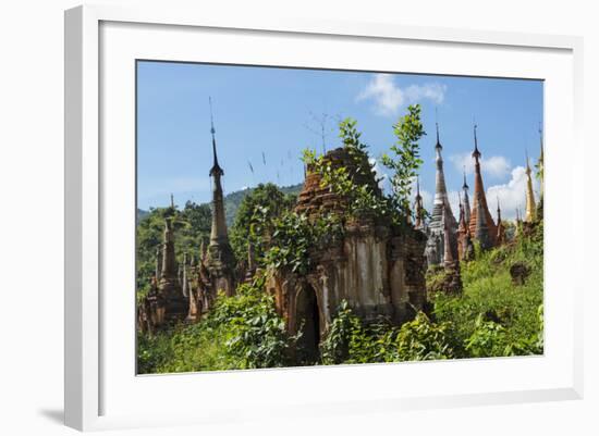 Indein Stupa Complex, Inle Lake, Myanmar-Keren Su-Framed Photographic Print