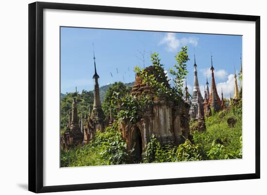 Indein Stupa Complex, Inle Lake, Myanmar-Keren Su-Framed Photographic Print