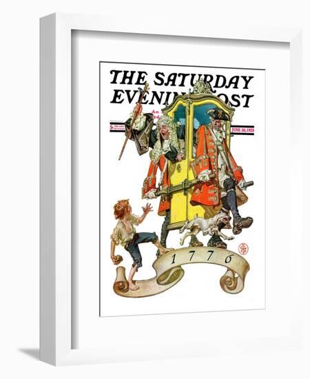 "Independant Action," Saturday Evening Post Cover, June 30, 1928-Joseph Christian Leyendecker-Framed Giclee Print