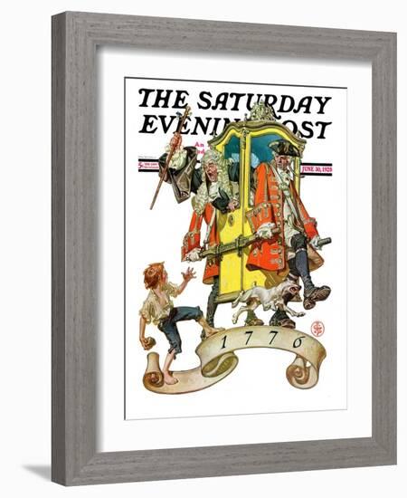 "Independant Action," Saturday Evening Post Cover, June 30, 1928-Joseph Christian Leyendecker-Framed Giclee Print