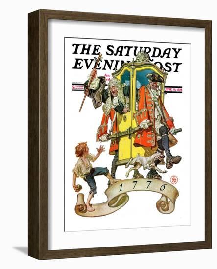 "Independant Action," Saturday Evening Post Cover, June 30, 1928-Joseph Christian Leyendecker-Framed Giclee Print