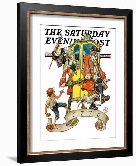 "Independant Action," Saturday Evening Post Cover, June 30, 1928-Joseph Christian Leyendecker-Framed Giclee Print