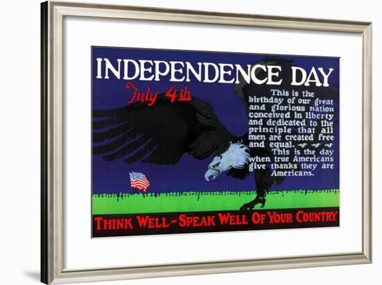 Independence Day July 4Th-null-Framed Art Print