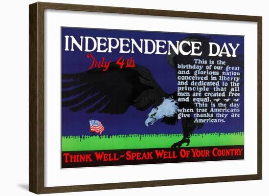 Independence Day July 4Th-null-Framed Art Print