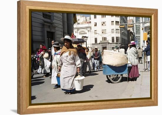 Independence Day Parade, La Paz, Bolivia, South America-Mark Chivers-Framed Premier Image Canvas