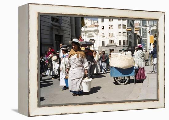 Independence Day Parade, La Paz, Bolivia, South America-Mark Chivers-Framed Premier Image Canvas