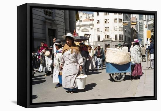 Independence Day Parade, La Paz, Bolivia, South America-Mark Chivers-Framed Premier Image Canvas