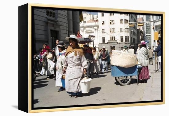 Independence Day Parade, La Paz, Bolivia, South America-Mark Chivers-Framed Premier Image Canvas