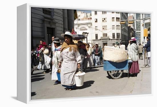 Independence Day Parade, La Paz, Bolivia, South America-Mark Chivers-Framed Premier Image Canvas