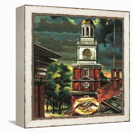 "Independence Hall, Philadelphia, Pa.," June 2, 1945-Allen Saalburg-Framed Premier Image Canvas