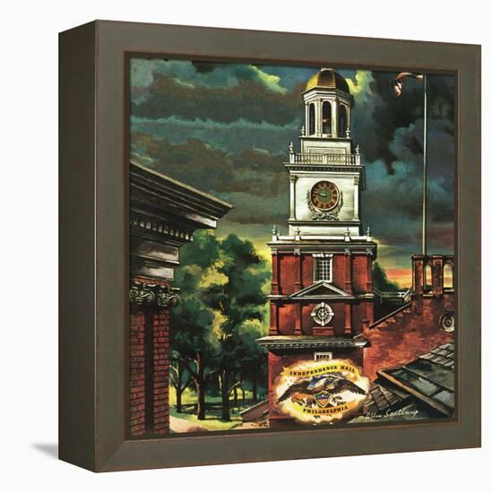 "Independence Hall, Philadelphia, Pa.," June 2, 1945-Allen Saalburg-Framed Premier Image Canvas