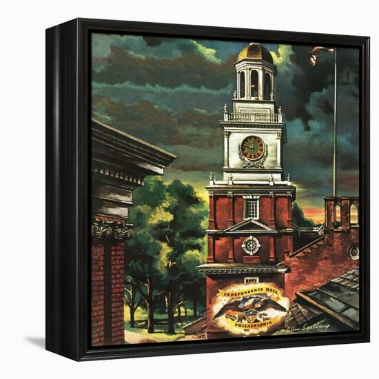 "Independence Hall, Philadelphia, Pa.," June 2, 1945-Allen Saalburg-Framed Premier Image Canvas