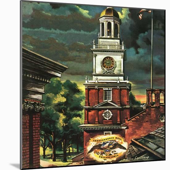 "Independence Hall, Philadelphia, Pa.," June 2, 1945-Allen Saalburg-Mounted Giclee Print