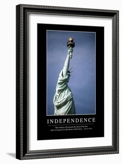 Independence: Inspirational Quote and Motivational Poster-null-Framed Premium Photographic Print