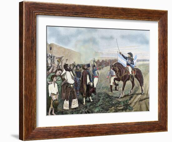 Independence of Argentina. Manuel Belgrano (1770-1820)-Prisma Archivo-Framed Photographic Print