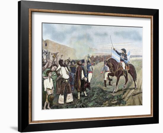 Independence of Argentina. Manuel Belgrano (1770-1820)-Prisma Archivo-Framed Photographic Print