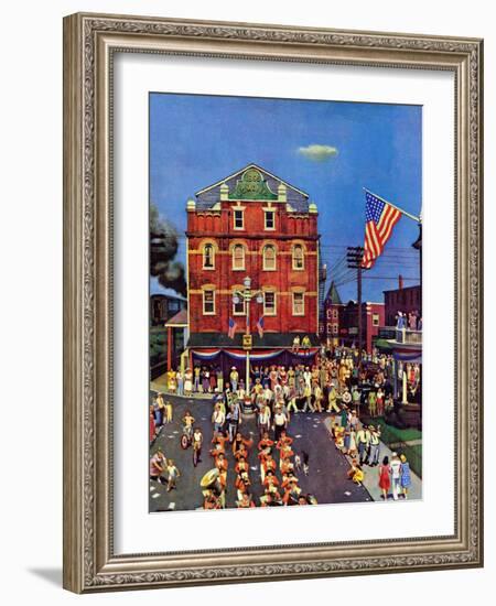 "Independence Parade," July 7, 1945-John Falter-Framed Giclee Print