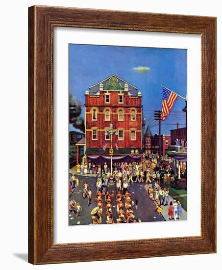 "Independence Parade," July 7, 1945-John Falter-Framed Giclee Print